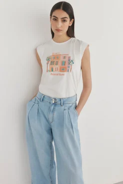 Pedro del Hierro Camiseta sin mangas estampado posicional