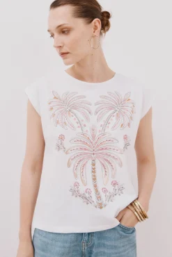 Cortefiel Camiseta sin mangas estampada
