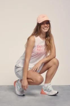 Dash and Stars Camiseta sin mangas halter blanca
