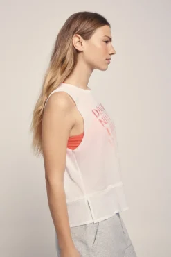 Dash and Stars Camiseta sin mangas halter blanca