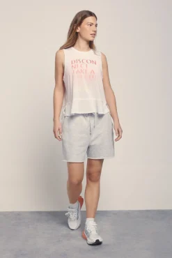 Dash and Stars Camiseta sin mangas halter blanca