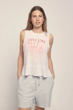 Dash and Stars Camiseta sin mangas halter blanca