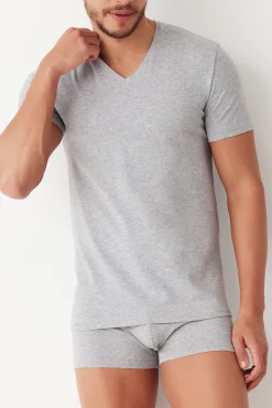 Cotonella Camiseta termal de hombre cuello pico manga corta