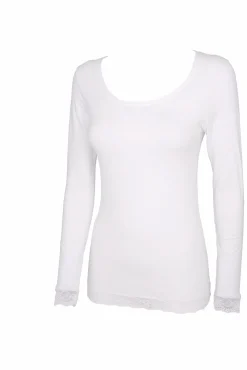 Cotonella Camiseta termal de mujer cuello redondo manga larga