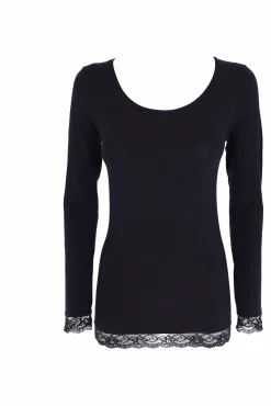 Cotonella Camiseta termal de mujer cuello redondo manga larga