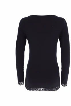 Cotonella Camiseta termal de mujer cuello redondo manga larga