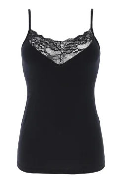 Cotonella Camiseta termal de mujer con encajes de tirantes