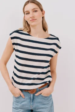 Cortefiel Camiseta textura rayas