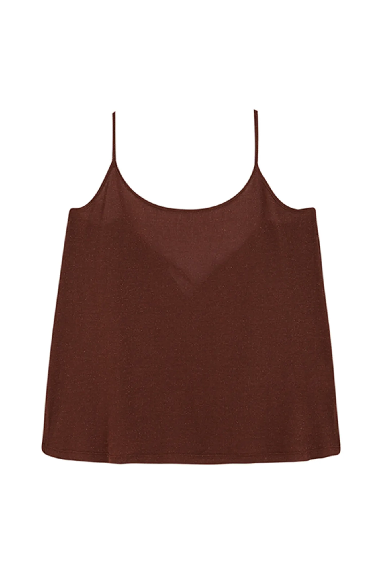 Women'secret Camiseta tirantes canalé marrón