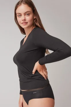 Gisela Camiseta térmica escote pico