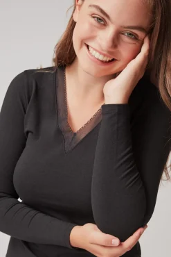 Gisela Camiseta térmica escote pico
