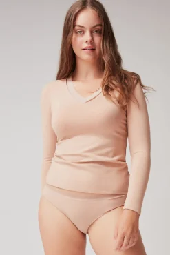 Gisela Camiseta térmica escote pico