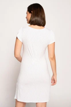 Ohma! Camisón de lactancia con manga corta y lunares