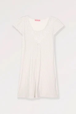 Ohma! Camisón de lactancia con manga corta y lunares