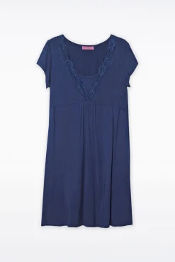 Ohma! Camisón De Lactancia Manga Corta Con Encaje