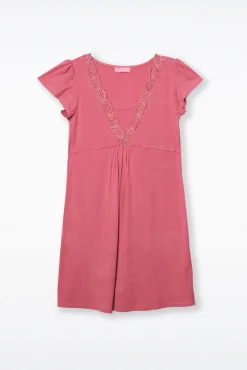 Ohma! Camisón de lactancia manga corta con encaje