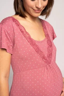 Ohma! Camisón Lactancia Con Print Corbatero