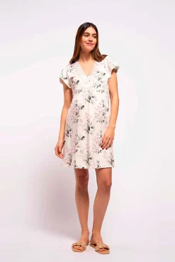 Ohma! Camisón lactancia manga corta de flores