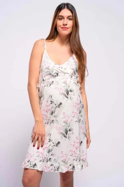 Ohma! Camisón lactancia tirantes de flores