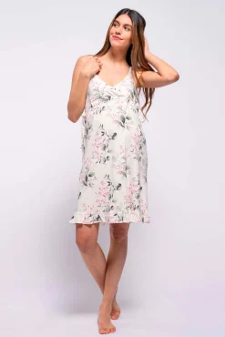 Ohma! Camisón lactancia tirantes de flores