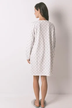 Women'secret Camisón manga larga 100% algodón flores