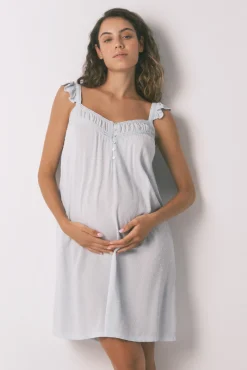 Women'secret Camisón "maternity" soft touch verde