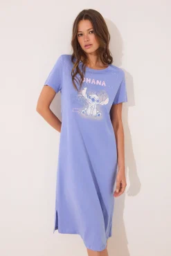 Women'secret Camisón midi Lilo & Stitch algodón