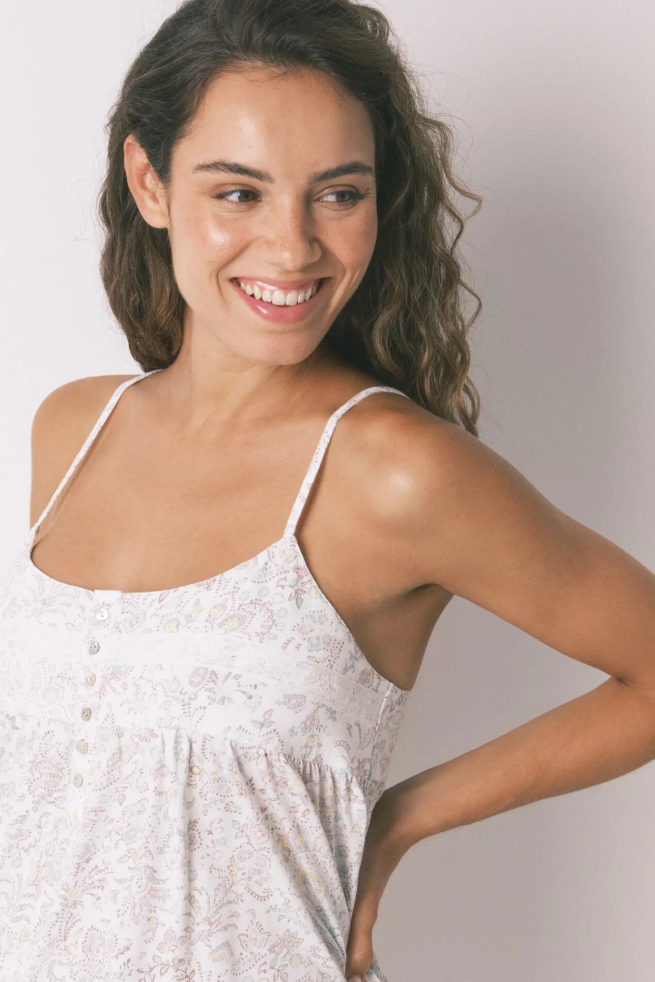 Women'secret Camisón midi "maternity" algodón floral