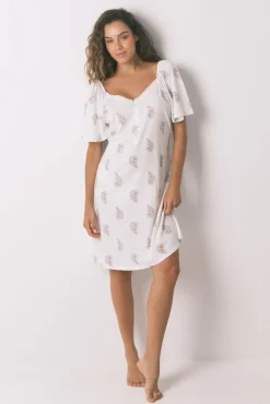 Women'secret Camisón midi "maternity" algodón floral