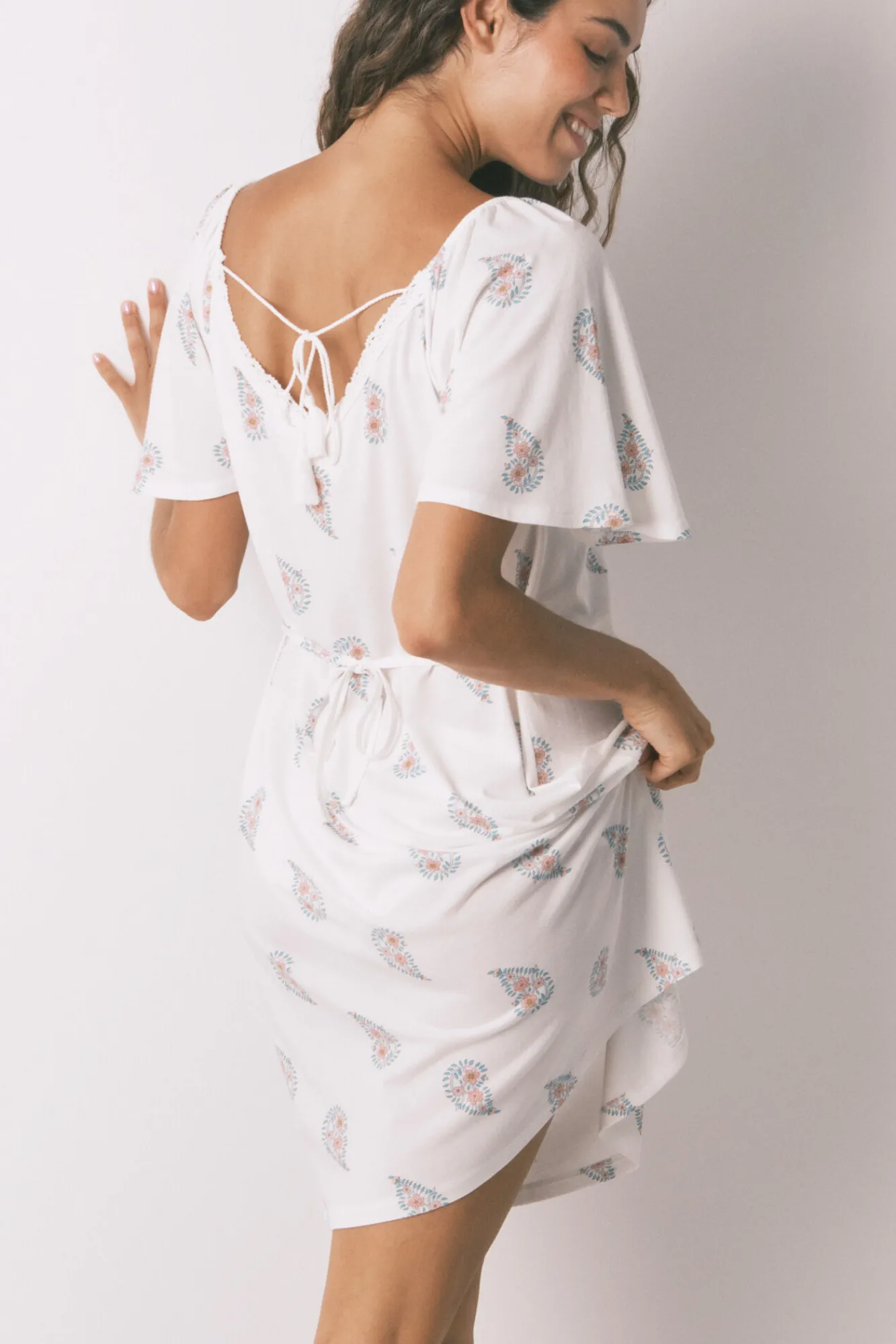 Women'secret Camisón midi "maternity" algodón floral
