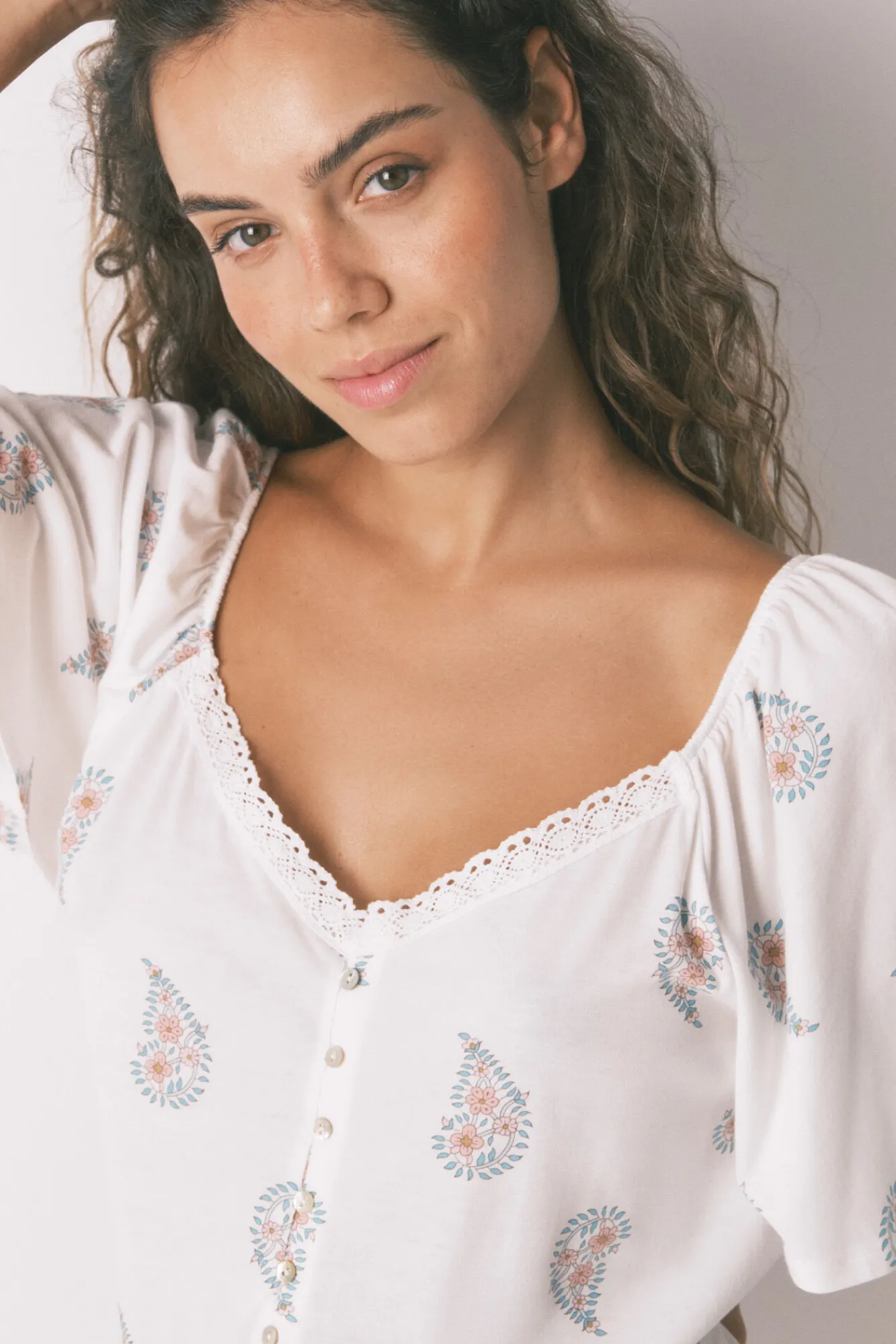 Women'secret Camisón midi "maternity" algodón floral