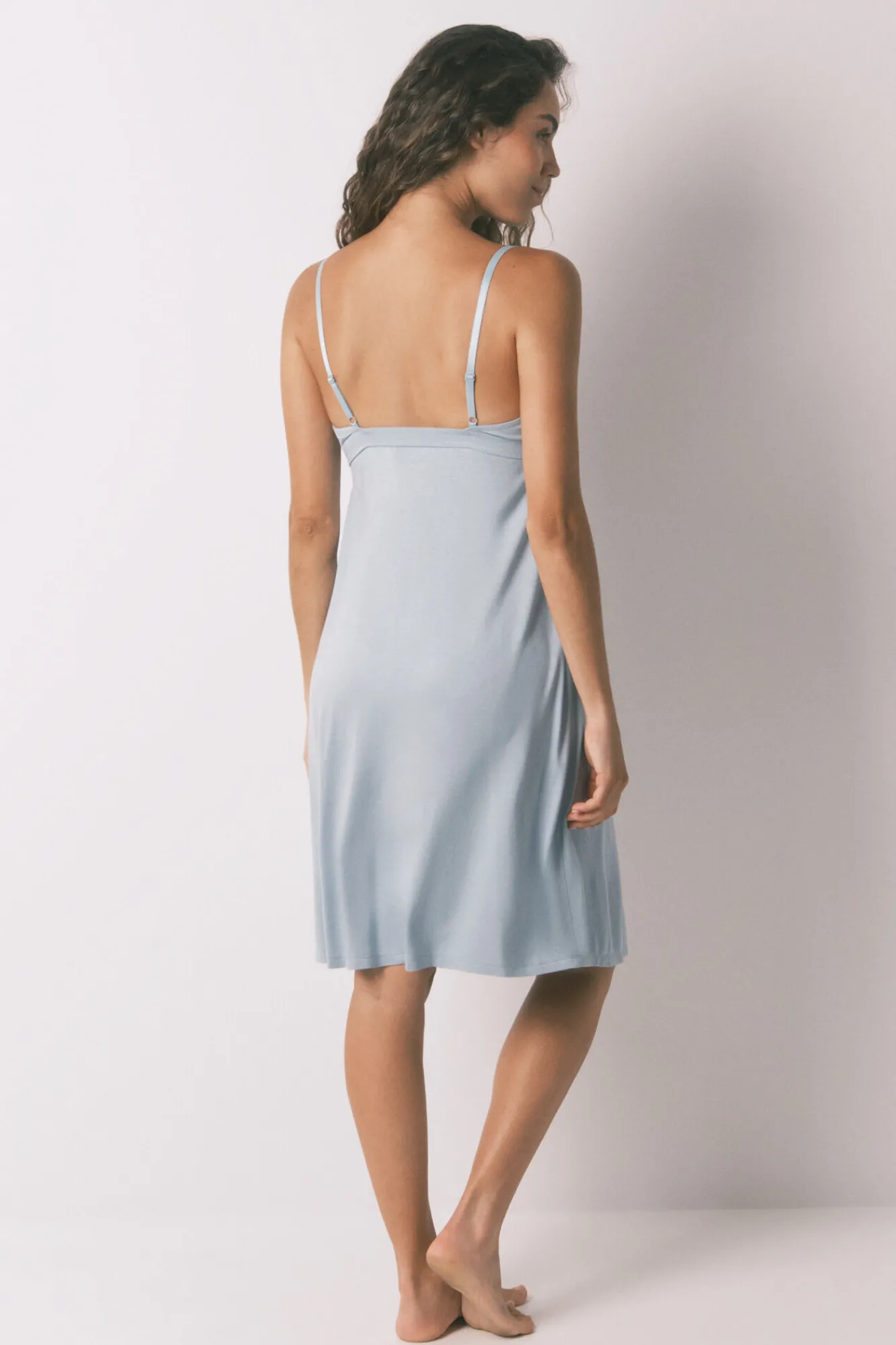 Women'secret Camisón técnico "maternity" soft touch azul