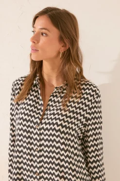 Women'secret Camisola corta estampado zig zag
