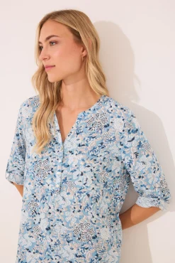 Women'secret Camisola corta viscosa flores azul