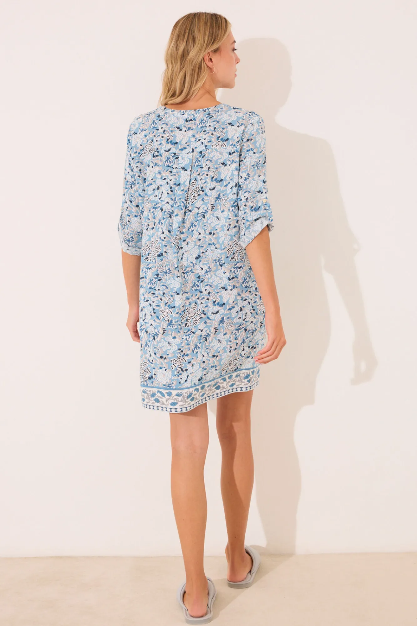 Women'secret Camisola corta viscosa flores azul