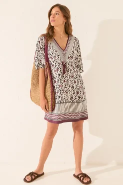 Women'secret Camisola midi estampado hojas