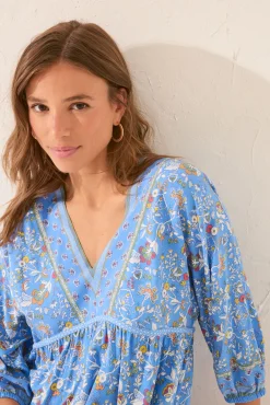 Women'secret Camisola midi flores manga abullonada