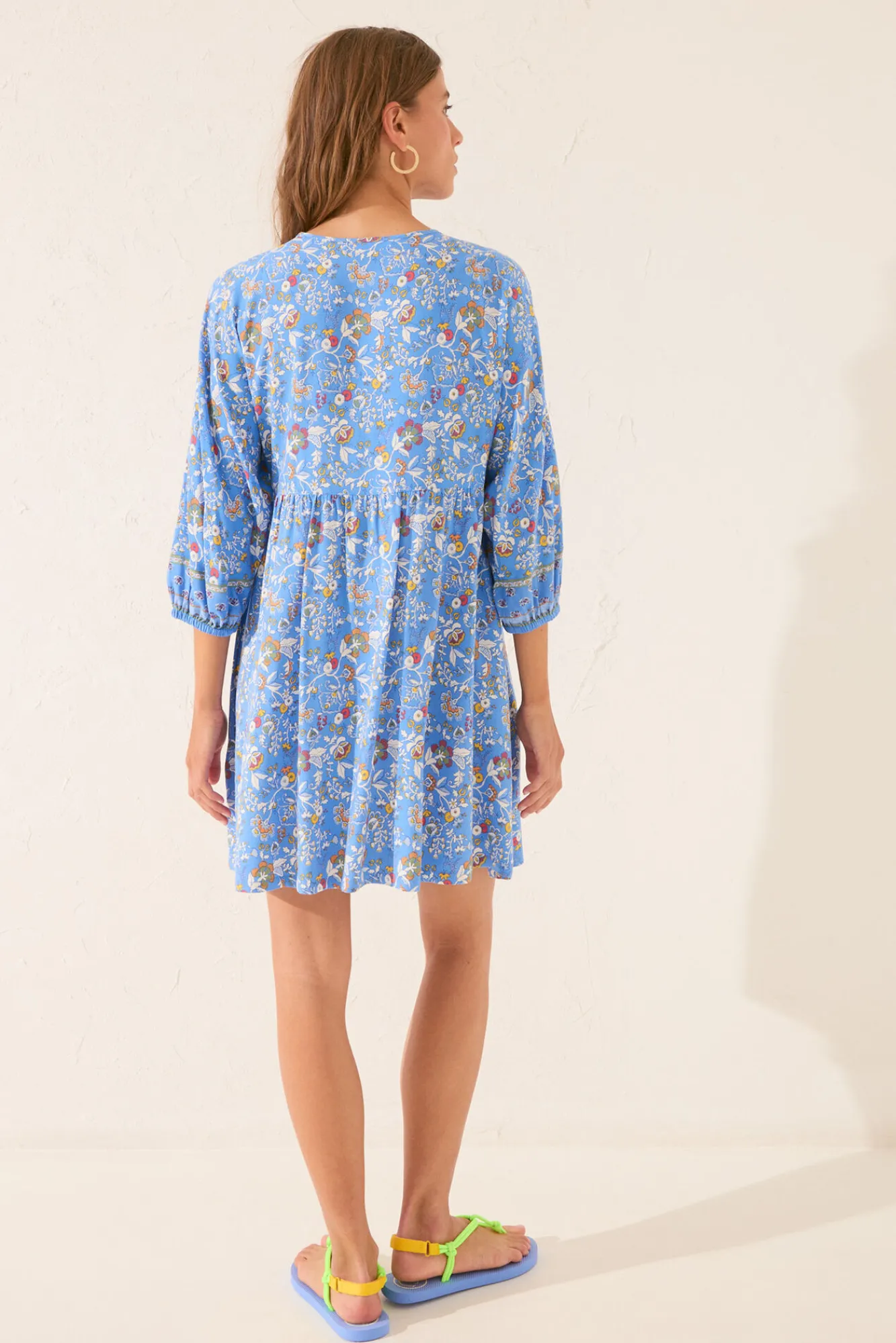 Women'secret Camisola midi flores manga abullonada
