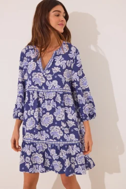 Women'secret Camisola midi print flores azul
