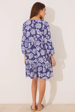 Women'secret Camisola midi print flores azul