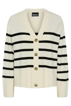 Pieces Cardigan fino de rayas