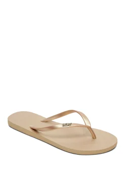 Roxy Chanclas de playa doradas