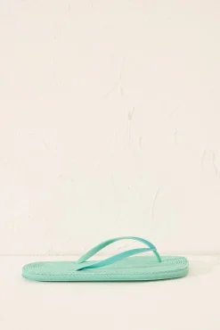 Women'secret Chanclas esparto punta cuadrada verde