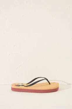 Women'secret Chanclas plataforma efecto rafia Mickey Mouse