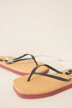 Women'secret Chanclas plataforma efecto rafia Mickey Mouse