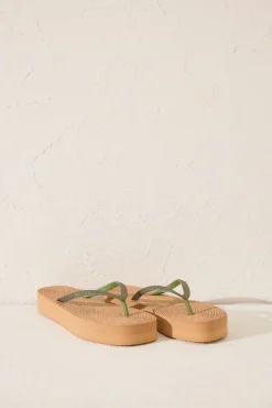 Women'secret Chanclas plataforma efecto rafia