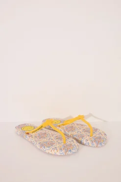 Women'secret Chanclas SmileyWorld® tiras amarillas