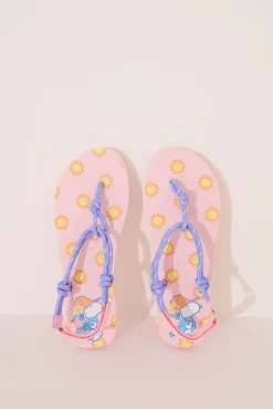 Women'secret Chanclas tiras morado y Snoopy
