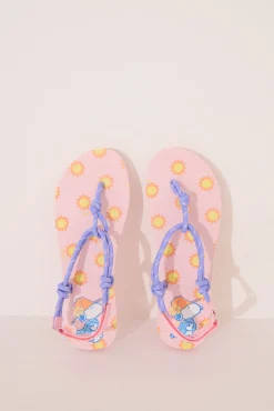 Women'secret Chanclas tiras morado y Snoopy