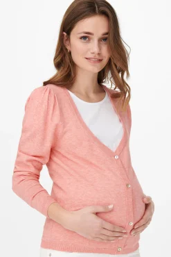 Only Maternity Chaqueta de punto premamá color claro.